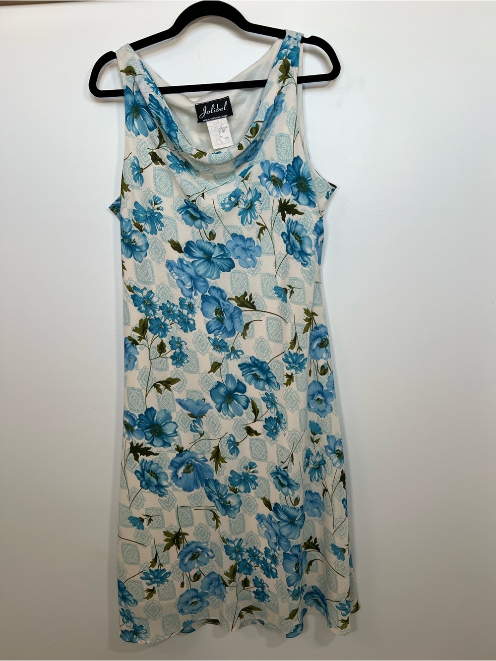 Vintage Jolibel Cowl Neck Chiffon Dress | 16